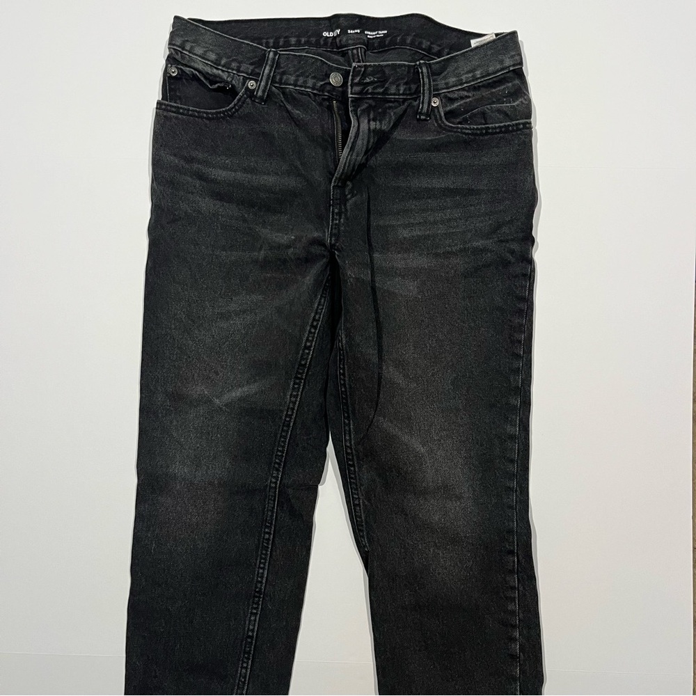 Old Navy Charcoal Straight Taper Jeans 34x30
